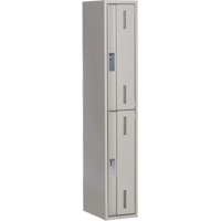 Concorde Heavy-Duty Lockers, 2 -tier, 12" x 18" x 72", Steel, Grey, Welded (Assembled) Rock Safety Industrial Ltd