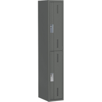 Concorde Heavy-Duty Lockers, 2 -tier, 12" x 18" x 72", Steel, Charcoal, Welded (Assembled) Rock Safety Industrial Ltd
