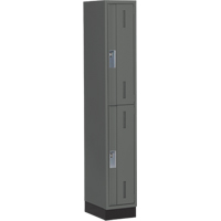 Concorde Heavy-Duty Lockers, 2 -tier, 12" x 18" x 76", Steel, Charcoal, Welded (Assembled) Rock Safety Industrial Ltd