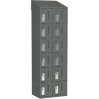 Concorde Heavy-Duty Lockers, 6 -tier, Bank of 2, 24" x 18" x 78", Steel, Charcoal, Welded (Assembled) Rock Safety Industrial Ltd
