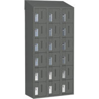 Concorde Heavy-Duty Lockers, 6 -tier, Bank of 3, 36" x 18" x 78", Steel, Charcoal, Welded (Assembled) Rock Safety Industrial Ltd