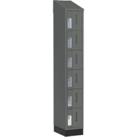 Concorde Heavy-Duty Lockers, 6 -tier, 12" x 18" x 82", Steel, Charcoal, Welded (Assembled) Rock Safety Industrial Ltd