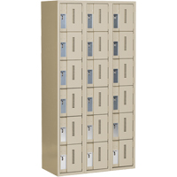 Concorde Heavy-Duty Lockers, 6 -tier, Bank of 3, 36" x 18" x 72", Steel, Beige, Welded (Assembled) Rock Safety Industrial Ltd