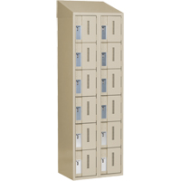 Concorde Heavy-Duty Lockers, 6 -tier, Bank of 2, 24" x 18" x 78", Steel, Beige, Welded (Assembled) Rock Safety Industrial Ltd