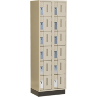 Concorde Heavy-Duty Lockers, 6 -tier, Bank of 2, 24" x 18" x 76", Steel, Beige, Welded (Assembled) Rock Safety Industrial Ltd