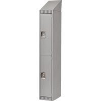 Casiers, 2 niveaux, 12" x 18" x 82", Acier, Gris, D&eacute;mont&eacute; Rock Safety Industrial Ltd