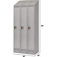 Casiers, Bloc de 3, 36" x 18" x 86", Acier, Gris, D&eacute;mont&eacute; Rock Safety Industrial Ltd
