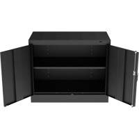 Standard Desk-High Cabinet, Steel, 30" H x 36" W x 18" D, Black Rock Safety Industrial Ltd