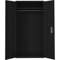 Wardrobe Storage Cabinet, Steel, 36" W x 18" D x 72" H, Black Rock Safety Industrial Ltd
