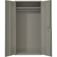 Wardrobe Storage Cabinet, Steel, 36" W x 18" D x 72" H, Grey Rock Safety Industrial Ltd