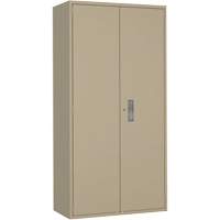 Wardrobe Storage Cabinet, Steel, 36" W x 18" D x 72" H, Beige Rock Safety Industrial Ltd