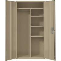 Combination Storage Cabinet, Steel, 6 Shelves, 72" H x 36" W x 18" D, Beige Rock Safety Industrial Ltd