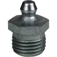 Raccord de graissage droit tr&egrave;s court, Acier, Filetage de 0,25 NPT Rock Safety Industrial Ltd