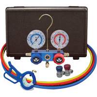 Jeu de manom&egrave;tres collecteurs pour automobile avec coupleurs manuels et robinet perce-canette lat&eacute;rale 3-in-1 Rock Safety Industrial Ltd