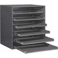 Compartment Box Cabinet, Steel, 6 Slots, 20-5/16" W x 15-15/16" D x 21-7/8" H, Grey Rock Safety Industrial Ltd