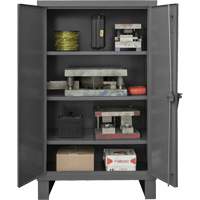 Armoire tr&egrave;s robuste, Acier, 3 Tablettes, 66" h x 60" la x 24" P, Gris Rock Safety Industrial Ltd