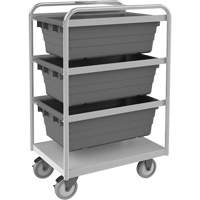 Mobile Tub Rack, Double-sided, 3 bins, 26" W x 18" D x 42" H Rock Safety Industrial Ltd