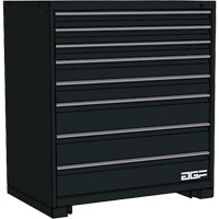 Modular Drawer Cabinet, 8 Drawers, 36" W x 28" D x 40" H, Black Rock Safety Industrial Ltd