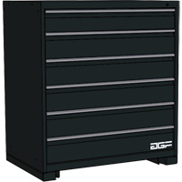 Armoire &agrave; tiroirs modulaire, 6 tiroirs, 36" la x 28" p x 40" h, Noir Rock Safety Industrial Ltd