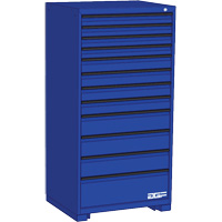 Armoire &agrave; tiroirs modulaire, 12 tiroirs, 30" la x 24" p x 60" h, Bleu Rock Safety Industrial Ltd