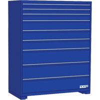 Armoire &agrave; tiroirs modulaire, 9 tiroirs, 60" la x 28" p x 60" h, Bleu Rock Safety Industrial Ltd