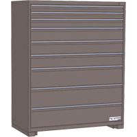 Armoire &agrave; tiroirs modulaire, 9 tiroirs, 30" la x 24" p x 60" h, Gris Rock Safety Industrial Ltd