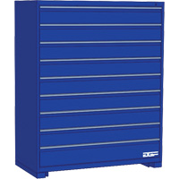 Modular Drawer Cabinet, 9 Drawers, 24" W x 24" D x 60" H, Blue Rock Safety Industrial Ltd