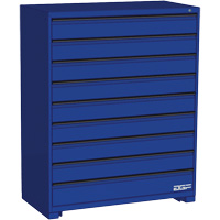 Modular Drawer Cabinet, 9 Drawers, 48" W x 24" D x 60" H, Blue Rock Safety Industrial Ltd