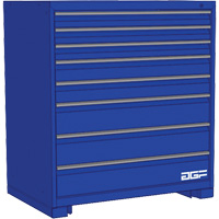 Modular Drawer Cabinet, 8 Drawers, 24" W x 24" D x 40" H, Blue Rock Safety Industrial Ltd