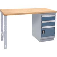 &eacute;tabli industriel, Porte a/combinaison de tiroirs, Cap 1000 lb, 30" la x 72" p, 34" h Rock Safety Industrial Ltd