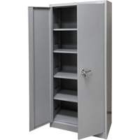 Storage Cabinet, Steel, 4 Shelves, 66" H x 30" W x 15" D, Grey Rock Safety Industrial Ltd