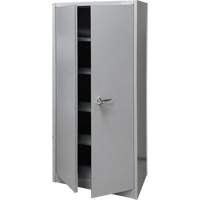 Storage Cabinet, Steel, 4 Shelves, 66" H x 30" W x 15" D, Grey Rock Safety Industrial Ltd
