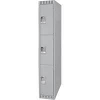 Casiers, 3 niveaux, 12" x 18" x 72", Acier, Gris, D&eacute;mont&eacute; Rock Safety Industrial Ltd