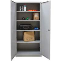 Hi-Boy Storage Cabinet, Steel, 4 Shelves, 72" H x 36" W x 18" D, Grey Rock Safety Industrial Ltd