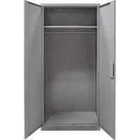 Wardrobe Storage Cabinet, Steel, 36" W x 18" D x 72" H, Grey Rock Safety Industrial Ltd