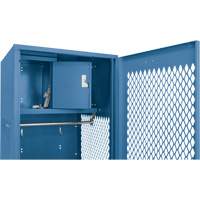 Casier pour &eacute;quipement avec porte, Acier, 24" la x 18" p x 72" h, Bleu fonc&eacute; Rock Safety Industrial Ltd