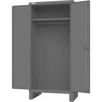 Armoire avec barre de suspension et portes encastr&eacute;es standards , Acier, 78" h x 36" la x 24" P, Gris Rock Safety Industrial Ltd