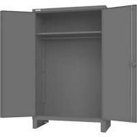 Armoire avec barre de suspension et portes encastr&eacute;es standards, Acier, 78" h x 48" la x 24" P, Gris Rock Safety Industrial Ltd