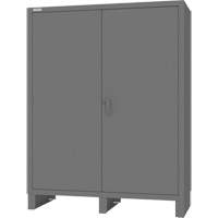 Armoire avec barre de suspension et portes encastr&eacute;es standards, Acier, 78" h x 60" la x 24" P, Gris Rock Safety Industrial Ltd