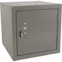Casier cubique empilable, 12" x 12" x 12", Acier, Gris, D&eacute;mont&eacute; Rock Safety Industrial Ltd