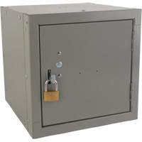 Casier cubique empilable, 12" x 12" x 12", Acier, Gris, D&eacute;mont&eacute; Rock Safety Industrial Ltd