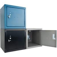 Casier cubique empilable, 12" x 12" x 12", Acier, Gris, D&eacute;mont&eacute; Rock Safety Industrial Ltd