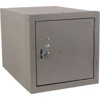 Casier cubique empilable, 12" x 18" x 12", Acier, Gris, D&eacute;mont&eacute; Rock Safety Industrial Ltd