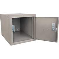 Casier cubique empilable, 12" x 18" x 12", Acier, Gris, D&eacute;mont&eacute; Rock Safety Industrial Ltd
