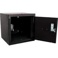 Casier cubique empilable, 12" x 12" x 12", Acier, Noir, D&eacute;mont&eacute; Rock Safety Industrial Ltd