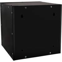 Casier cubique empilable, 12" x 12" x 12", Acier, Noir, D&eacute;mont&eacute; Rock Safety Industrial Ltd