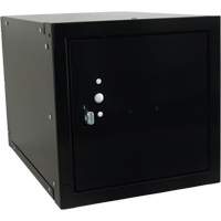 Casier cubique empilable, 12" x 18" x 12", Acier, Noir, D&eacute;mont&eacute; Rock Safety Industrial Ltd