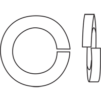 Rondelle d'arr&ecirc;t fendue, 1/4", Zinc jaune Rock Safety Industrial Ltd