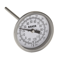 Bi-Metal Thermometers, Contact, Analogue, 0-250°F (-20-120°C) Rock Safety Industrial Ltd