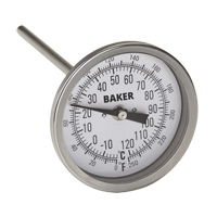 Bi-Metal Thermometers, Contact, Analogue, 0-250°F (-20-120°C) Rock Safety Industrial Ltd